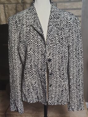 Dana Buchman Zebra-Print Blazer Size 10